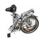 Silver Electric Folding Bike Lightweight Adjustable Two Wheel Electric Bike