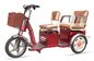 Two Passengers Motorized Electric Tricycles , Three Wheel Electric Trike