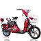 16" Red 350W Adult Electric Bike Electric Powered Bicycle 35Km-45Km Distance Range