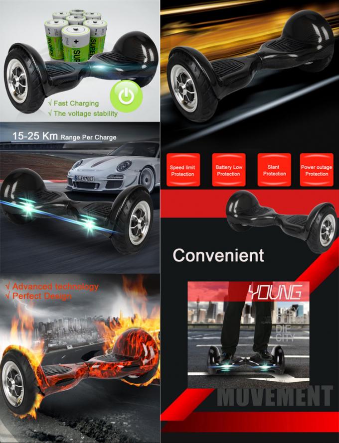 10 Inch Electric Self Balancing Scooter , 36V700W 25Km Two Wheel