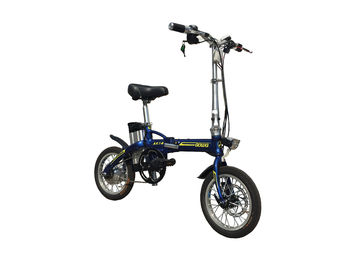 Adult Lithium Bicycle Li - Ion Battery , Aluminum Alloy Frame Foldaway Electric Bike