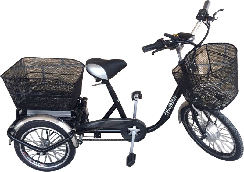 Front Basket Adult Electric Tricycles Rear Cargo , 3 Wheel Electric Bicycle