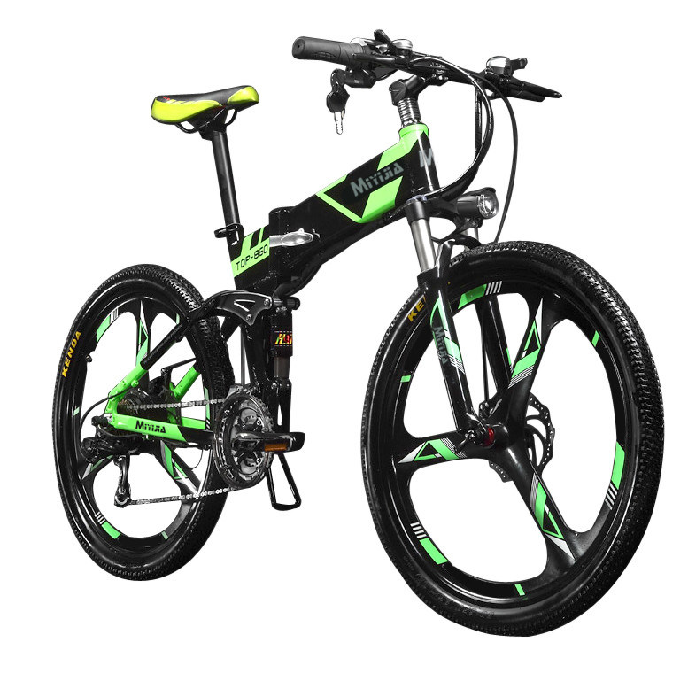 26 inch Folding Mountain Electric Bike With Suspension and Shimano